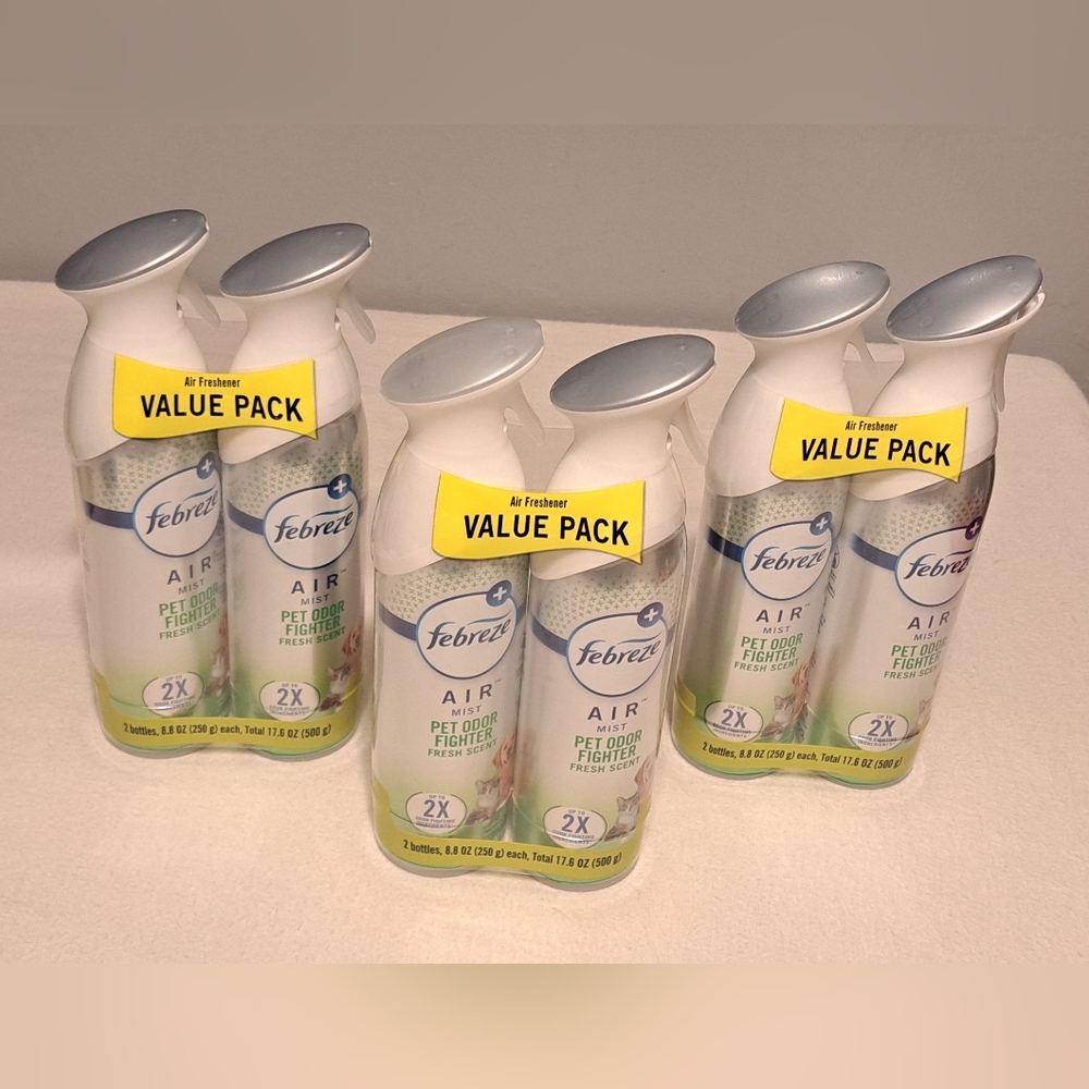 Febreze Air Mist Spray Bundle Pet Odor Fighter Fresh Scent